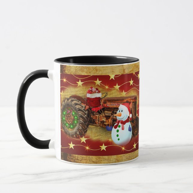 Frostys Vintage Red Tractor jul Mugg (Vänster)
