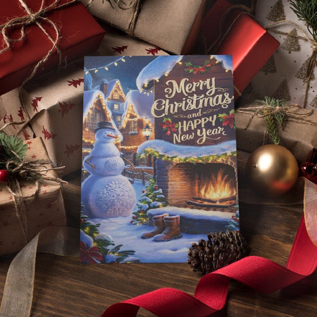 Frostys Warm Välkommen av Fireplace Vykort (Skapare uppladdad)