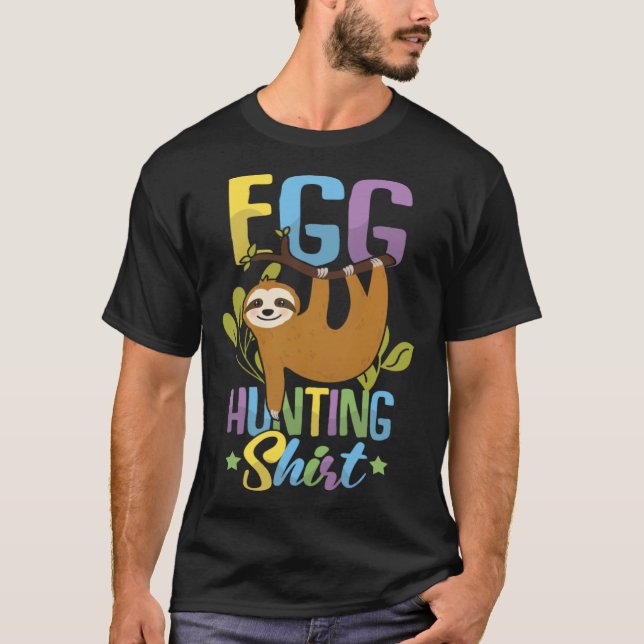 Frothe Ostern T-Shirt Tired Sloth Funny Påsk pull (Framsida)