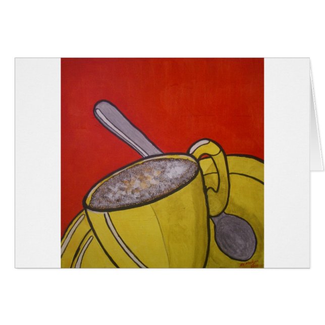 Frothy kaffe hälsningskort (Framsidan Horizontal)