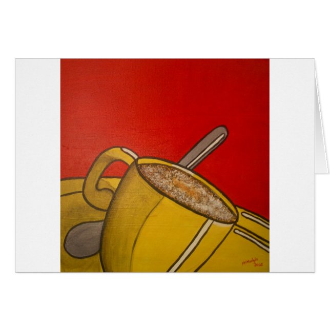 Frothy kaffe III Hälsningskort (Framsidan Horizontal)