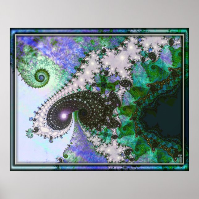 Frothy Spiral Spiraling Variation 4 Art. Poster (Framsidan)