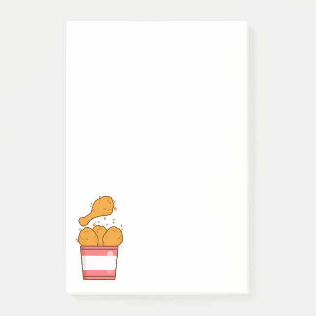 Frött kyckling med Bucket Post-it Block (Framsida)