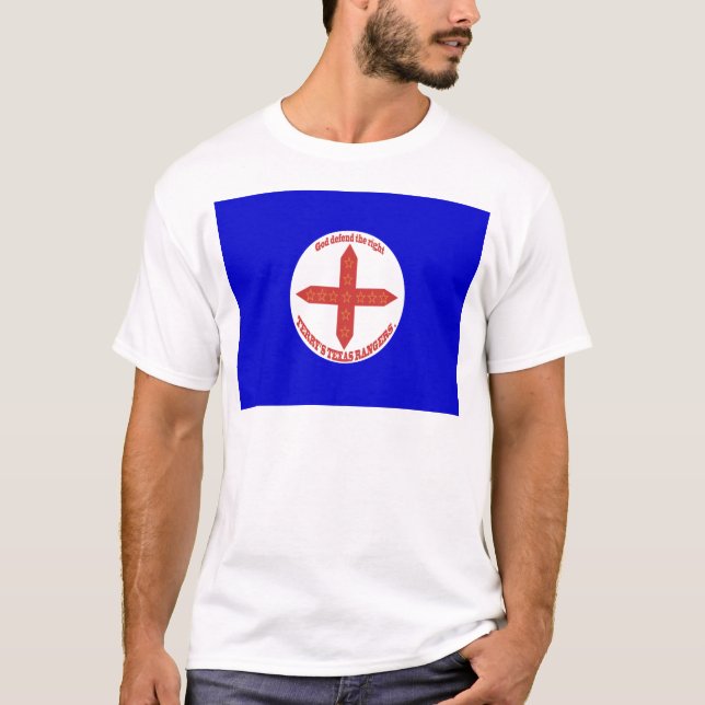 Frotté Texaspolisflagga T-shirt (Framsida)