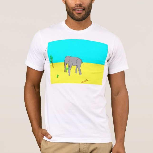 FrottéDavis TempleOS elefant T Shirt (Framsida)