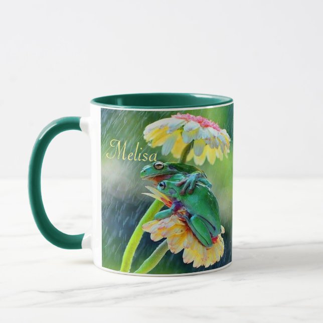 Frövänner Blommor Rain Gift Namn-kaffe Mugg (Vänster)