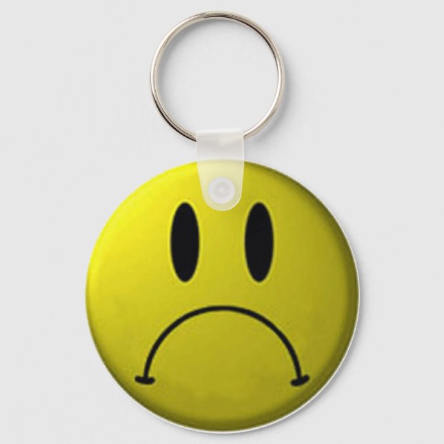 Frown Ansikte Keychain Nyckelring (Framsida)
