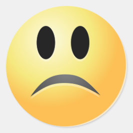 Frown Ledsen Miss-you Ansikte Destiny Art Runt Klistermärke