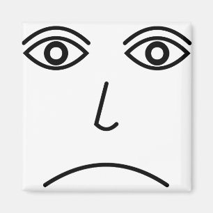 Frowning ansikte magnet