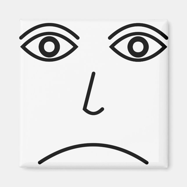 Frowning Ansikte Magnet (Framsidan)