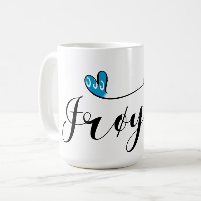 Frøya Flagga Heart, Trøndelag, Norge Kaffemugg (Framsida vänster)