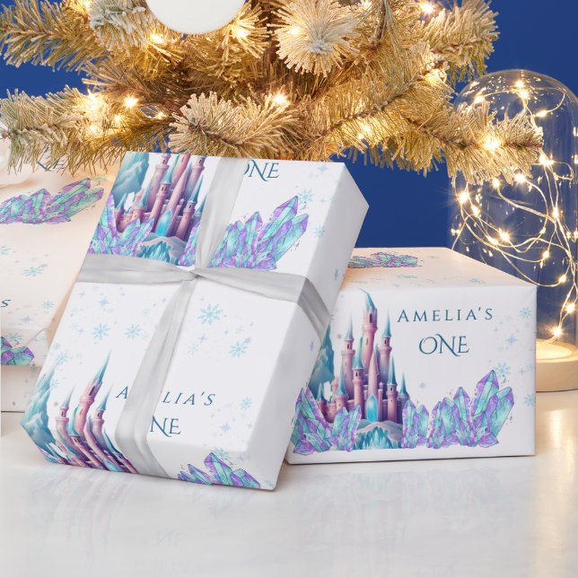 Frozen 1st Birthday Cartoon Castle First Birthday  Presentpapper (Helgdagar)