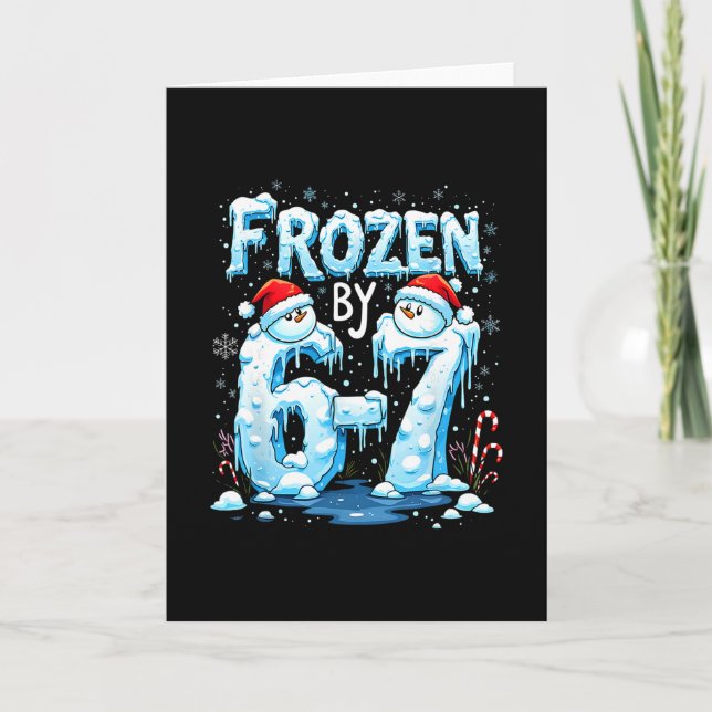 Frozen 6 Number 67 Six Seven Meme  Kort (Framsida)