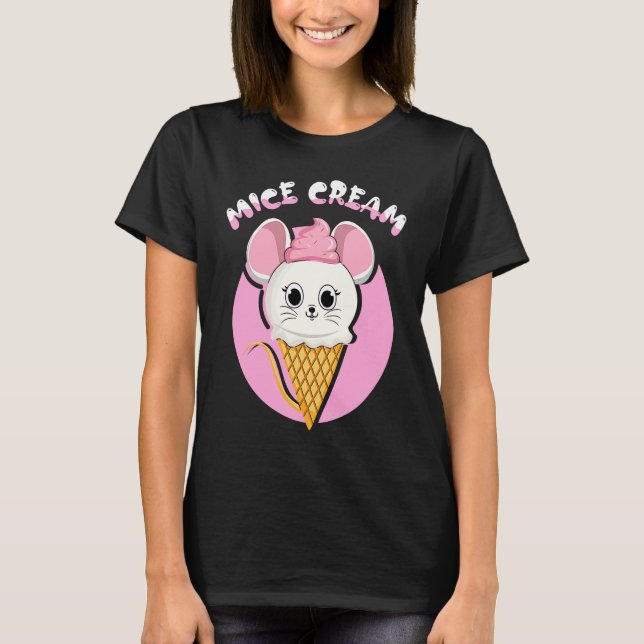 Frozen Food Mouse  Foodie Mice Cream T Shirt (Framsida)