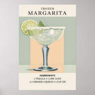 Frozen Margarita cocktail Poster