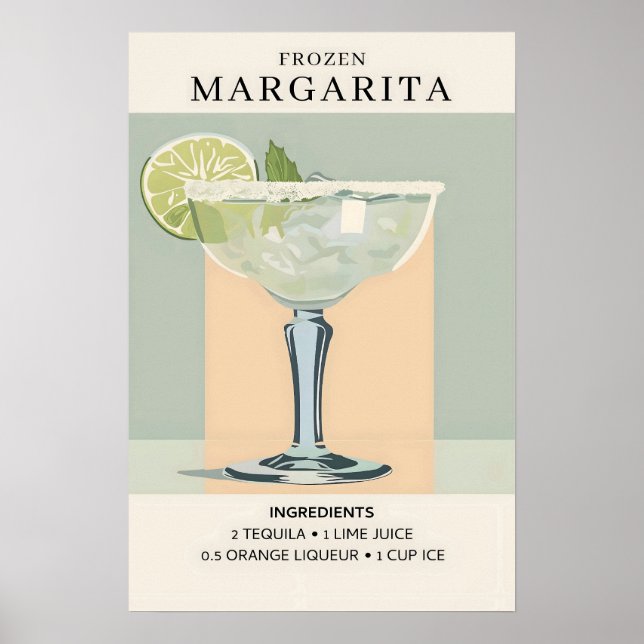 Frozen Margarita cocktail Poster (Framsidan)