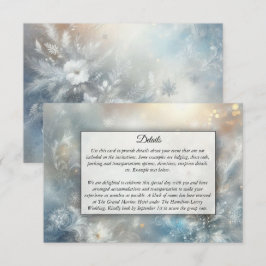 Frozen Petals in a Golden Winter Mist Wedding Tilläggskort