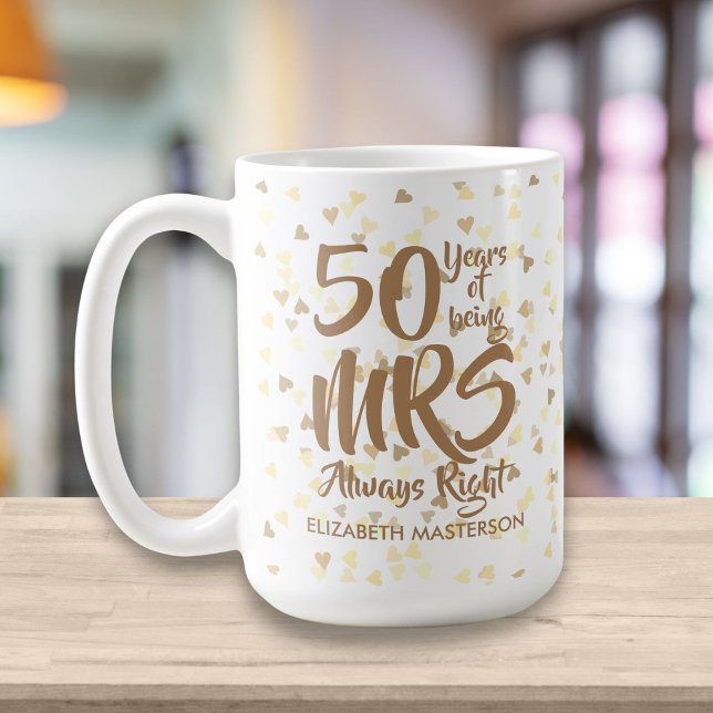 Fru Alltid Rätt Kul 50-års Guldjubileum Kaffemugg (Skapare uppladdad)