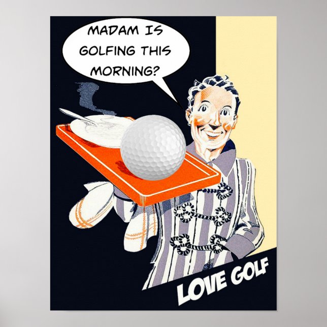 Fru är Golfing Poster (Framsidan)