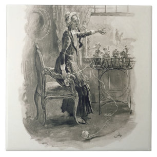 Fru Betsy Trotwood, från 'Charles Dickens: En Kakelplatta