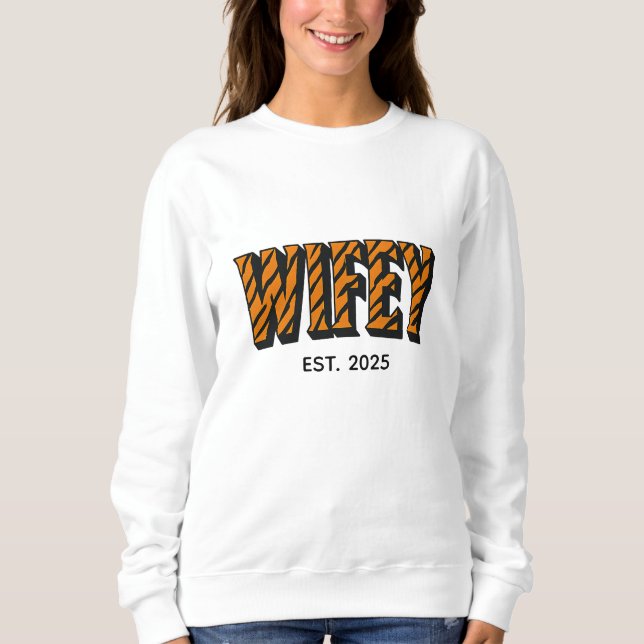 Fru Bold Tiger Print T Shirt (Framsida)