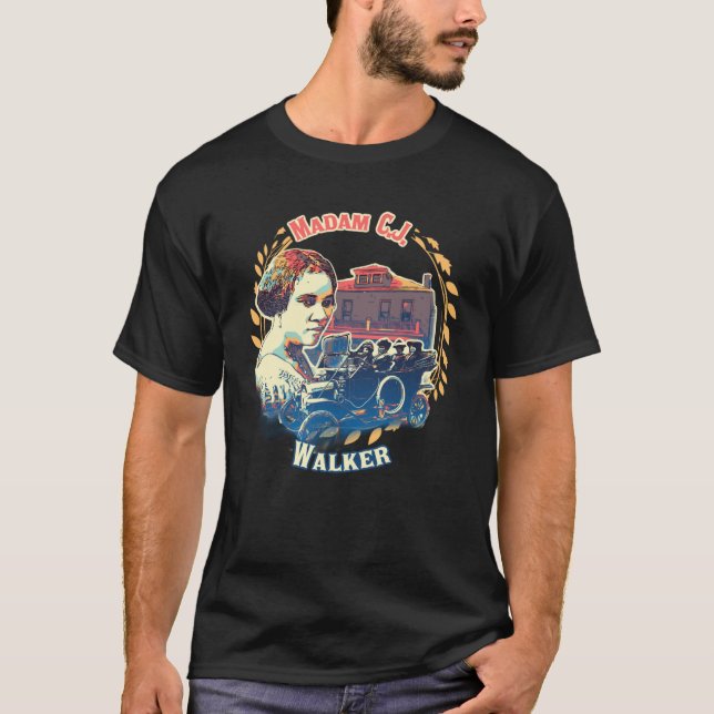 Fru CJ Walker hyllade den svarta historiens framti T Shirt (Framsida)