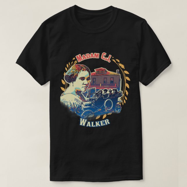 Fru CJ Walker-hyllning, svart historia, framtida T Shirt (Design framsida)