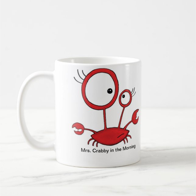 Fru Crabby i morgonen Kaffemugg (Vänster)