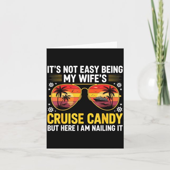 Fru Cruise Candy Förlovning Fästman Par Kort (Framsida)