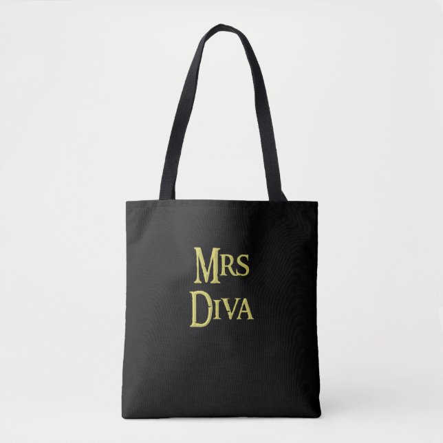 Fru Diva, handväskan, till salu ! Tygkasse (Framsida)
