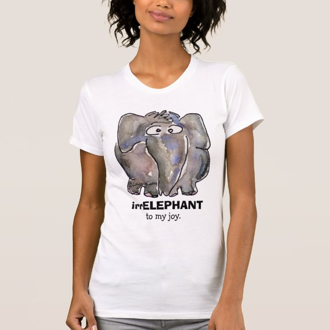 FRU ELEPHANT till min tecknad T Shirt (Framsida)