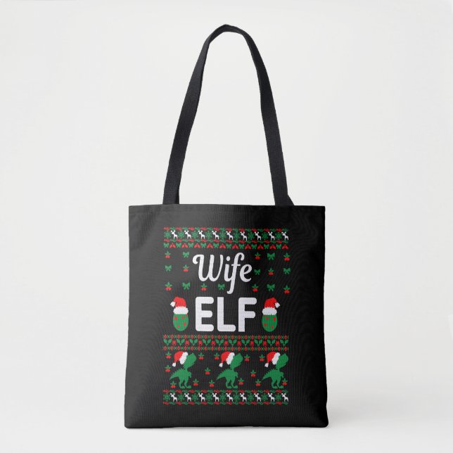 fru elf christmas ful sweater tygkasse (Framsida)