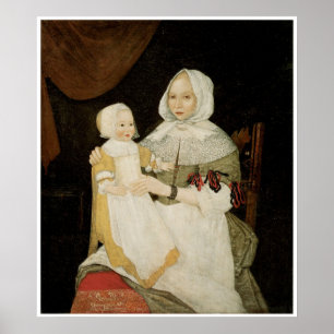 Fru Elizabeth Freake & baby Mary C 1671-74 Poster
