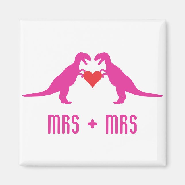Fru+fru - Kärlek är Kärlek-dinosaurier Magnet (Framsidan)