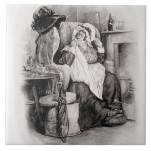 Fru Gamp, från 'Charles Dickens: Ett skvaller om Kakelplatta
