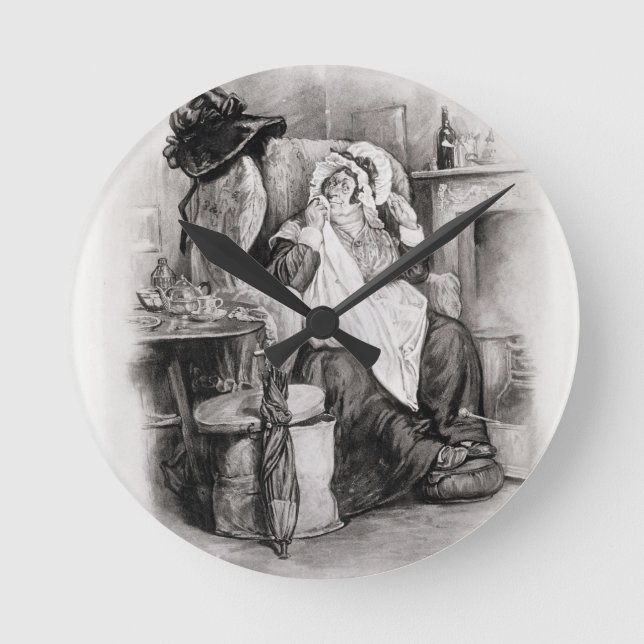 Fru Gamp, från 'Charles Dickens: Ett skvaller om Rund Klocka (Framsida)