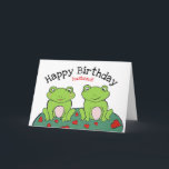 Fru husband födelsedagskort kort<br><div class="desc">Personligt födelsedagskort för grodhustru.  
Ett sött och roligt sätt för en fru att gratulera sin man på hans speciella dag.  
För att anpassa namn och meddelanden som visas på utsidan och insidan av kortet,  klicka på anpassa.</div>