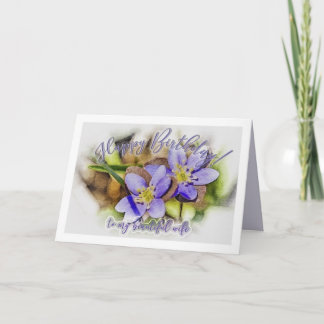 Fru Hustrus Födelsedag - Vårlök Vildblomma Kort