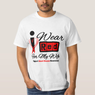 Fru - jag ha på sig den röda bandhjärtsjukdomen t-shirt