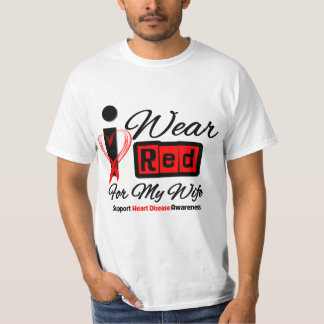 Fru - jag ha på sig den röda bandhjärtsjukdomen t-shirt