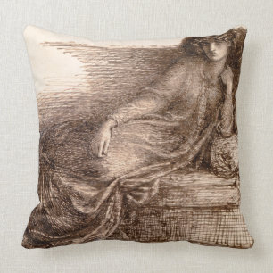 Fru Jane Morris som Reclining på en soffa Kudde