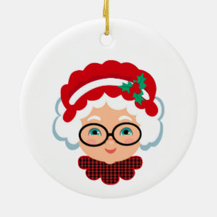 Fru Jultomten Julgransprydnad Keramik