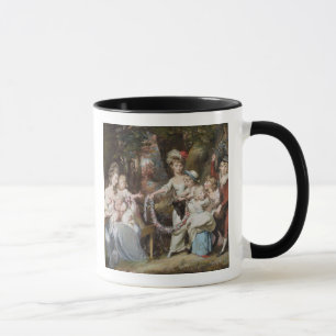 Fru Justinian Casamajor och åtta av henne barn, Mugg