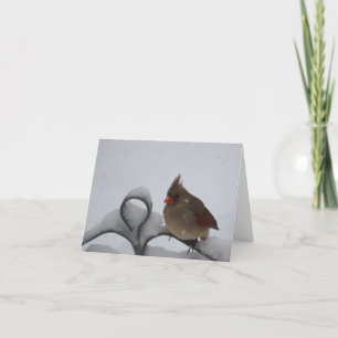 Fru Kardinal Notecard - tom insida Kort