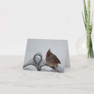Fru Kardinal Notecard - tom insida Kort