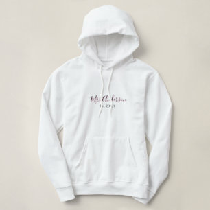 Fru lägga namn efternamn svart rosa est år modern t shirt
