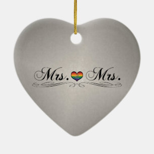Fru Lesbisk, Pridet Typografi Julgransprydnad Keramik