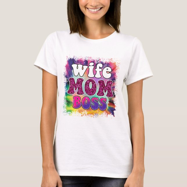 Fru Mamma Chef - Mors dag T Shirt (Framsida)