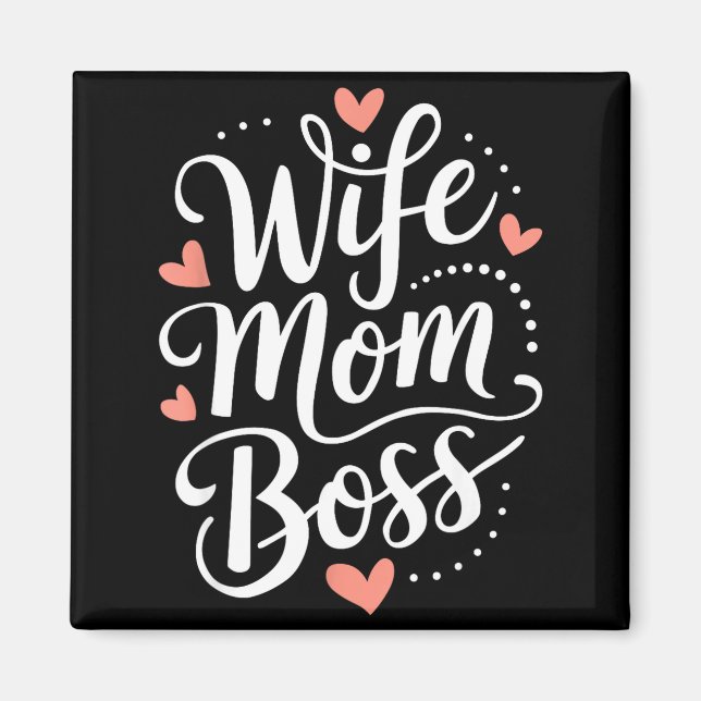 Fru mamma chef rolig mors dag  magnet (Framsidan)