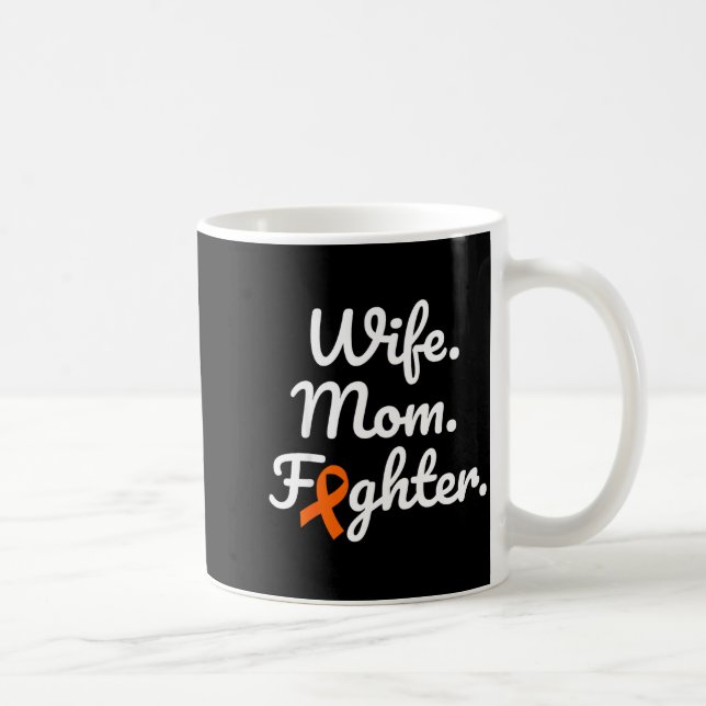 Fru Mamma Fighter Multipel Skleros Medvetenhet Rib Kaffemugg (Höger)